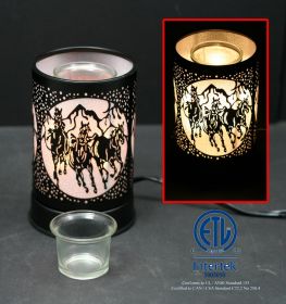 Ace Annison Touch Sensor Lamp - Black Style - Horses in Circle