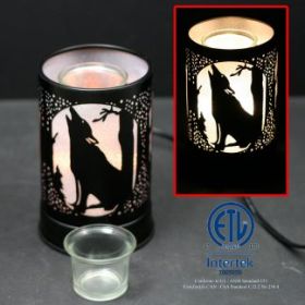 Ace Annison Touch Sensor Lamp - Black Style Wolf w/Scented Oil Holder
