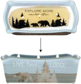 Pavilion Soy Wax Reveal Candle Live Love Lodge 3 wick Candle