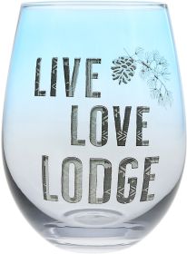 Pavilion Wild Woods Lodge Stemless Wine Glass - Live Love Lodge