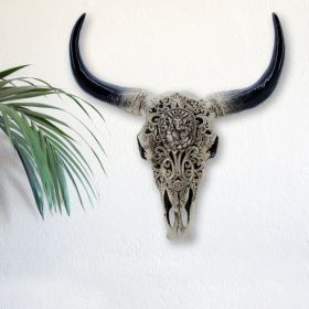 Panam Tribal Carved Bull Skull