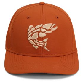 Paramount Outdoors Rock Fish 3-D Puff Embroidery Performance Ripstop Fishing Hat - Burnt Orange