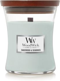 Yankee Candle WoodWick Hourglass Candle - Medium - Sagewood & Seagrass